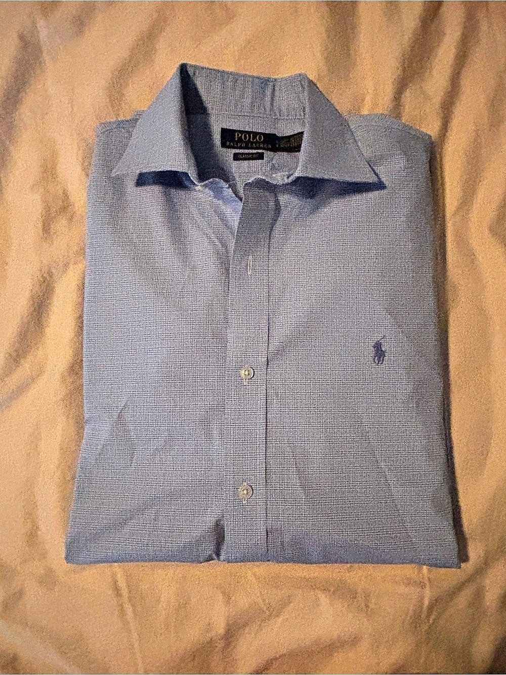 Polo Ralph Lauren Classic Fit Checkered Dress Shirt BRAND NEW no tags Sz Large